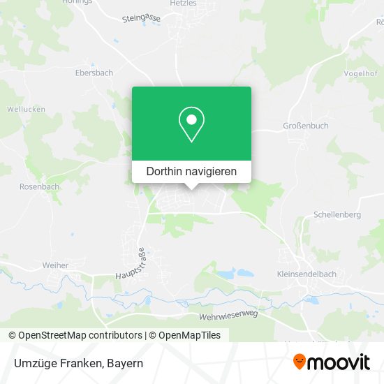 Umzüge Franken Karte