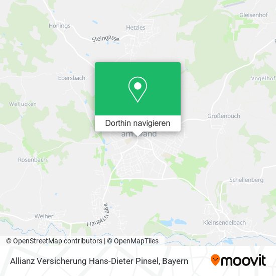 Allianz Versicherung Hans-Dieter Pinsel Karte