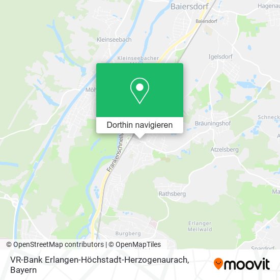 VR-Bank Erlangen-Höchstadt-Herzogenaurach Karte