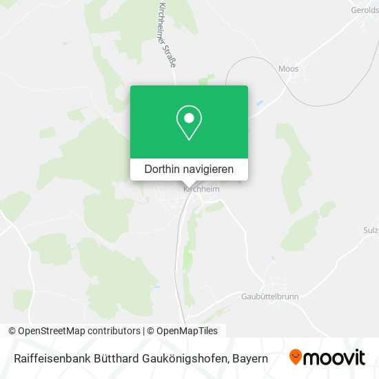 Raiffeisenbank Bütthard Gaukönigshofen Karte