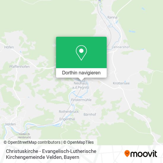 Christuskirche - Evangelisch-Lutherische Kirchengemeinde Velden Karte
