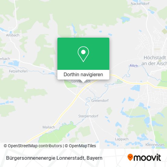 Bürgersonnenenergie Lonnerstadt Karte
