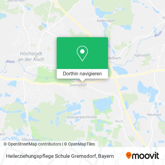 Heilerziehungspflege Schule Gremsdorf Karte