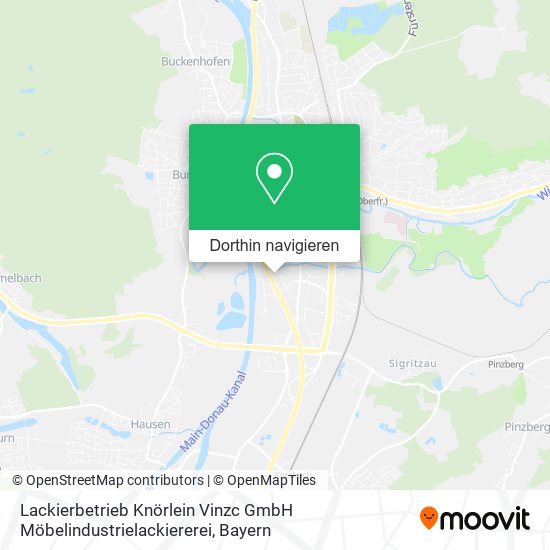 Lackierbetrieb Knörlein Vinzc GmbH Möbelindustrielackiererei Karte