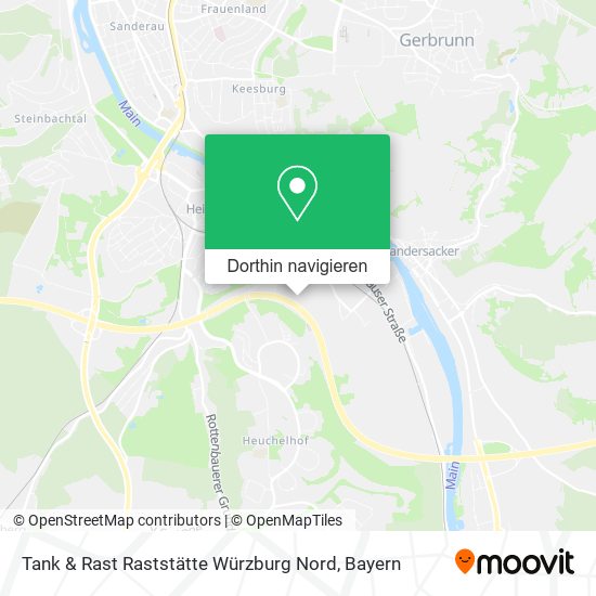 Tank & Rast Raststätte Würzburg Nord Karte