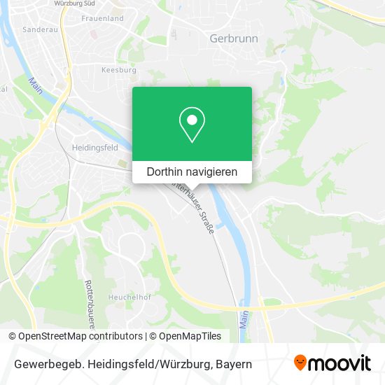 Gewerbegeb. Heidingsfeld / Würzburg Karte