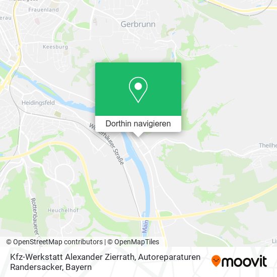 Kfz-Werkstatt Alexander Zierrath, Autoreparaturen Randersacker Karte
