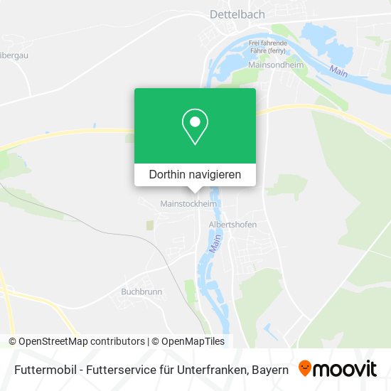 Futtermobil - Futterservice für Unterfranken Karte