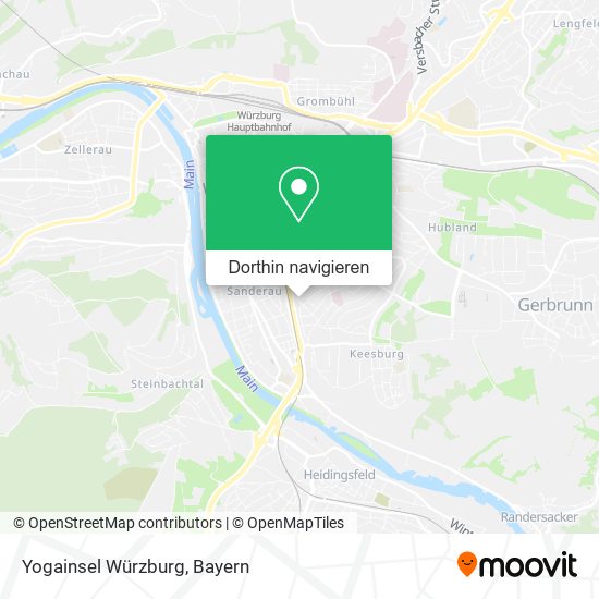 Yogainsel Würzburg Karte