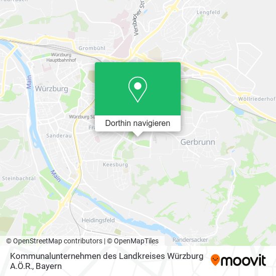 Kommunalunternehmen des Landkreises Würzburg A.Ö.R. Karte