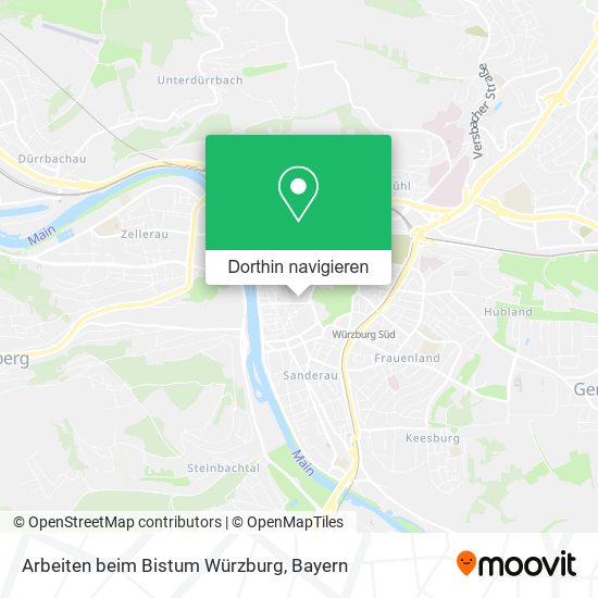 Arbeiten beim Bistum Würzburg Karte