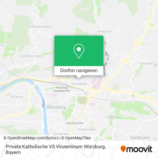 Private Katholische VS Vinzentinum Würzburg Karte