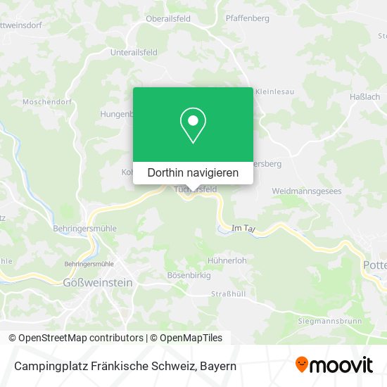 Campingplatz Fränkische Schweiz Karte