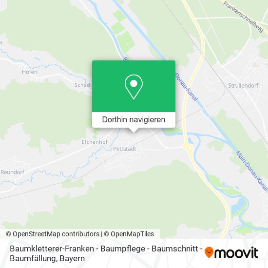 Baumkletterer-Franken - Baumpflege - Baumschnitt - Baumfällung Karte