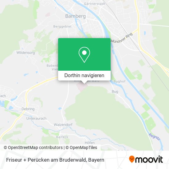 Friseur + Perücken am Bruderwald Karte