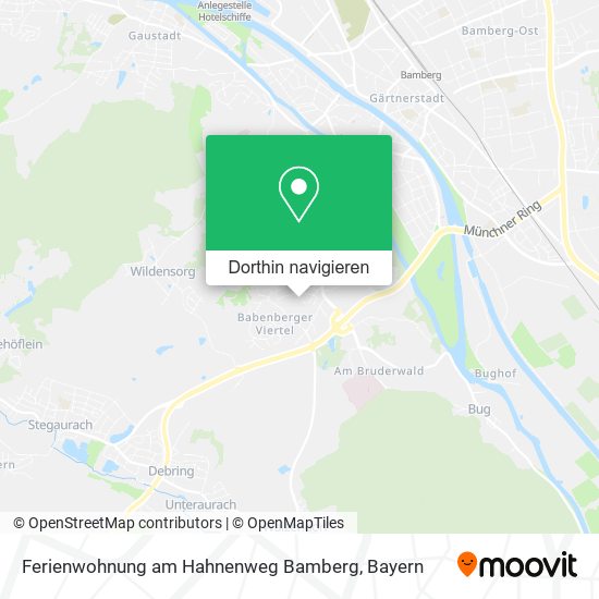 Ferienwohnung am Hahnenweg Bamberg Karte