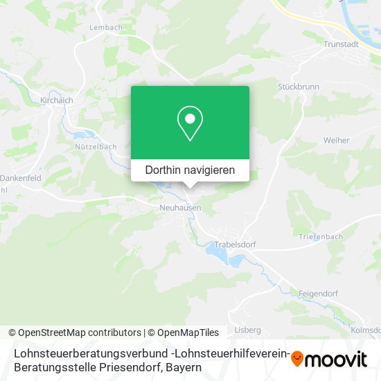 Lohnsteuerberatungsverbund -Lohnsteuerhilfeverein- Beratungsstelle Priesendorf Karte