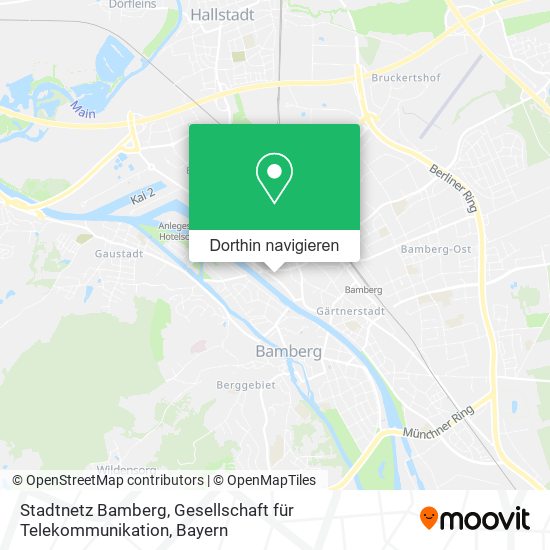 Stadtnetz Bamberg, Gesellschaft für Telekommunikation Karte