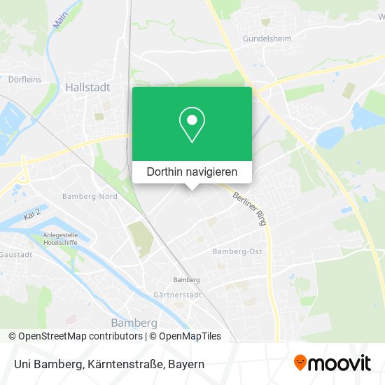 Uni Bamberg, Kärntenstraße Karte