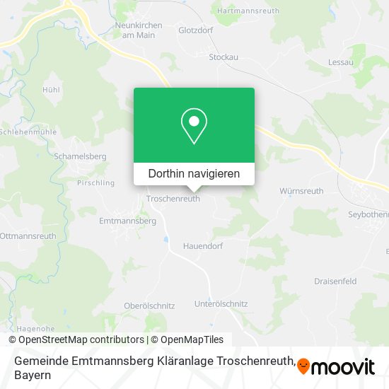 Gemeinde Emtmannsberg Kläranlage Troschenreuth Karte