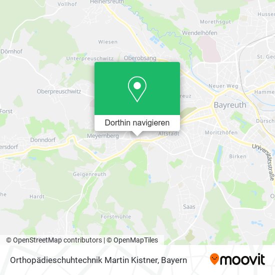 Orthopädieschuhtechnik Martin Kistner Karte