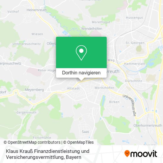 Klaus Krauß Finanzdienstleistung und Versicherungsvermittlung Karte