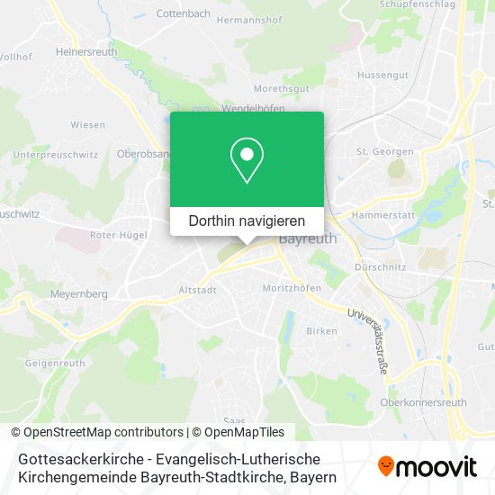 Gottesackerkirche - Evangelisch-Lutherische Kirchengemeinde Bayreuth-Stadtkirche Karte