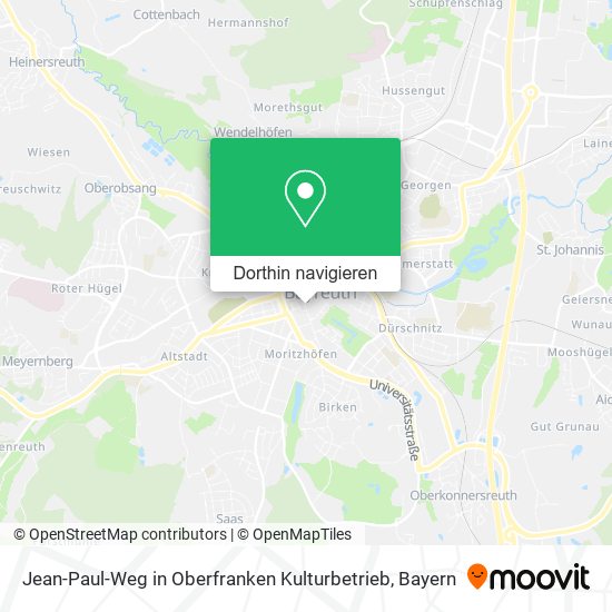 Jean-Paul-Weg in Oberfranken Kulturbetrieb Karte
