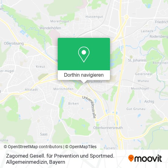 Zagomed Gesell. für Prevention und Sportmed. Allgemeinmedizin Karte