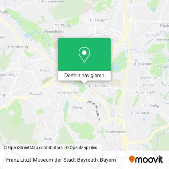 Franz-Liszt-Museum der Stadt Bayreuth Karte