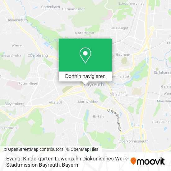 Evang. Kindergarten Löwenzahn Diakonisches Werk-Stadtmission Bayreuth Karte