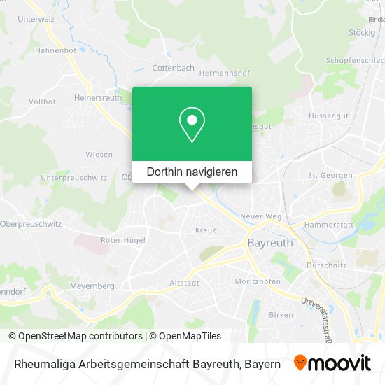 Rheumaliga Arbeitsgemeinschaft Bayreuth Karte