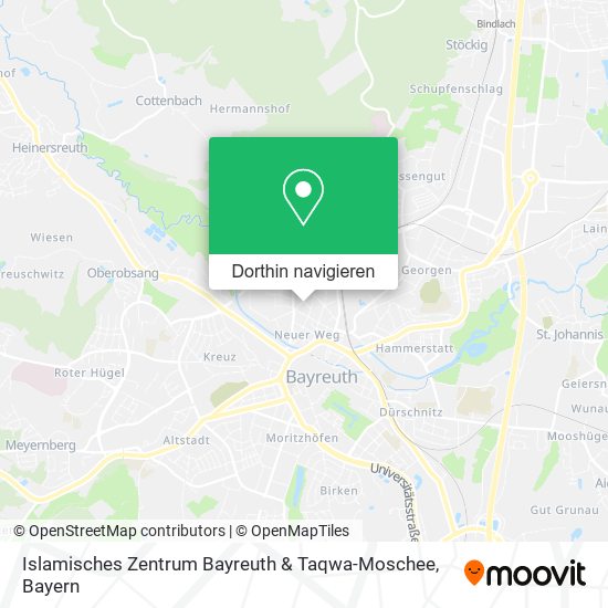 Islamisches Zentrum Bayreuth & Taqwa-Moschee Karte