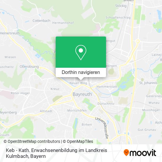 Keb - Kath. Erwachsenenbildung im Landkreis Kulmbach Karte
