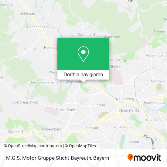 M.G.S. Motor Gruppe Sticht-Bayreuth Karte