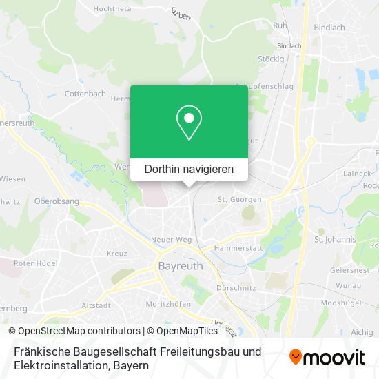 Fränkische Baugesellschaft Freileitungsbau und Elektroinstallation Karte