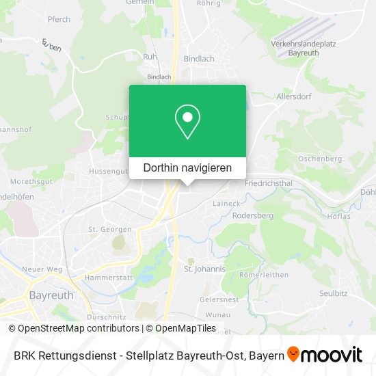 BRK Rettungsdienst - Stellplatz Bayreuth-Ost Karte