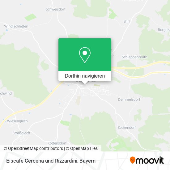 Eiscafe Cercena und Rizzardini Karte