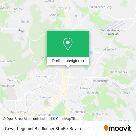 Gewerbegebiet Bindlacher Straße Karte