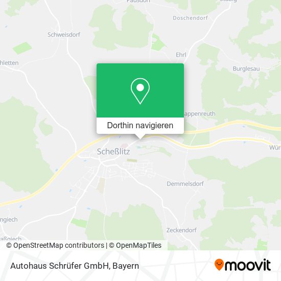 Autohaus Schrüfer GmbH Karte