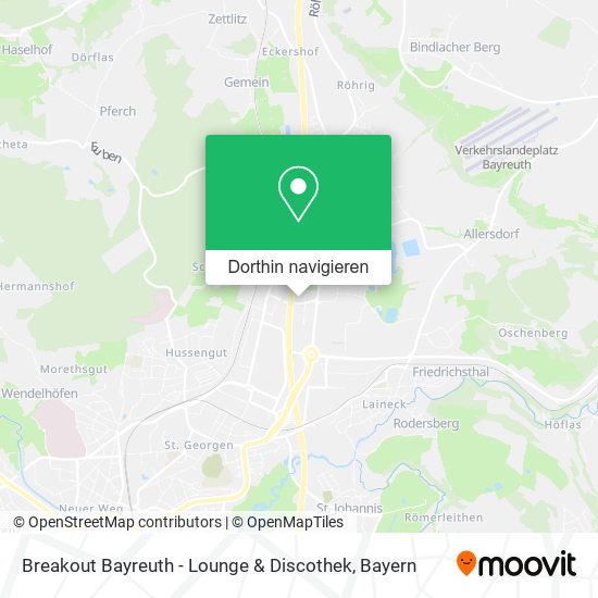 Breakout Bayreuth - Lounge & Discothek Karte