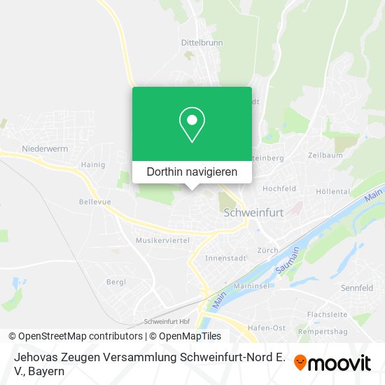 Jehovas Zeugen Versammlung Schweinfurt-Nord E. V. Karte