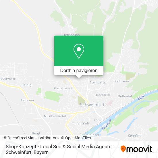 Shop-Konzept - Local Seo & Social Media Agentur Schweinfurt Karte