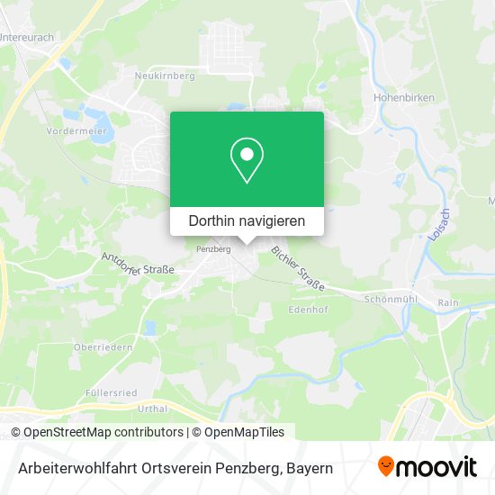 Arbeiterwohlfahrt Ortsverein Penzberg Karte