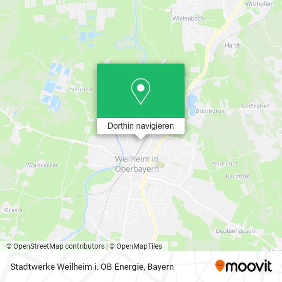 Stadtwerke Weilheim i. OB Energie Karte