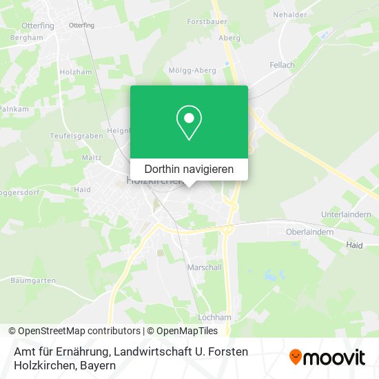 Amt für Ernährung, Landwirtschaft U. Forsten Holzkirchen Karte