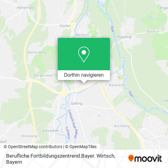 Berufliche Fortbildungszentrend.Bayer. Wirtsch Karte