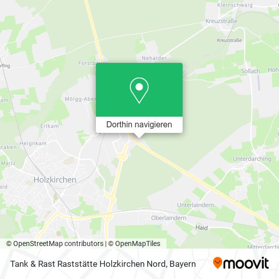 Tank & Rast Raststätte Holzkirchen Nord Karte