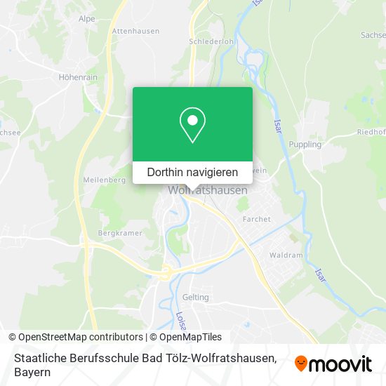 Staatliche Berufsschule Bad Tölz-Wolfratshausen Karte