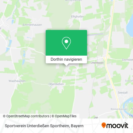 Sportverein Unterdießen Sportheim Karte